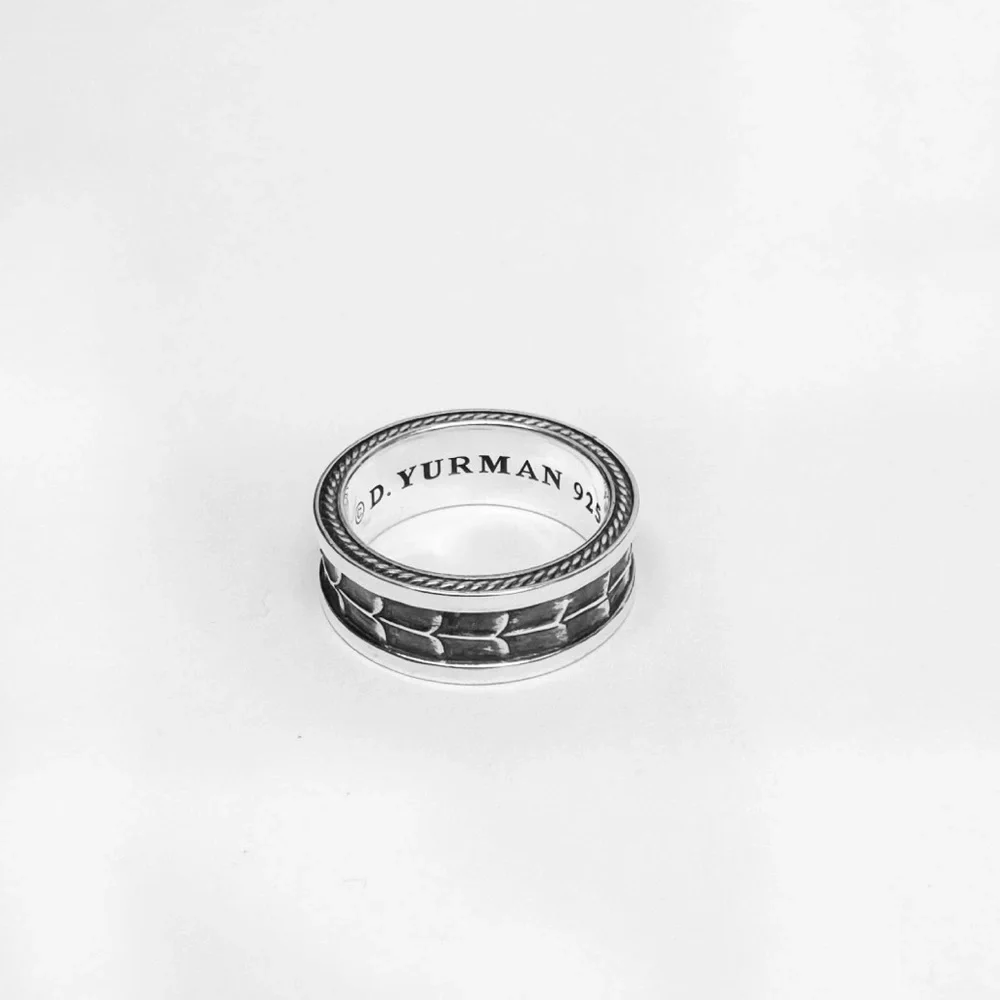 - ✨David Yurman Sterling Silver Men's Band | D.Y. Armory Collection | SZ10…